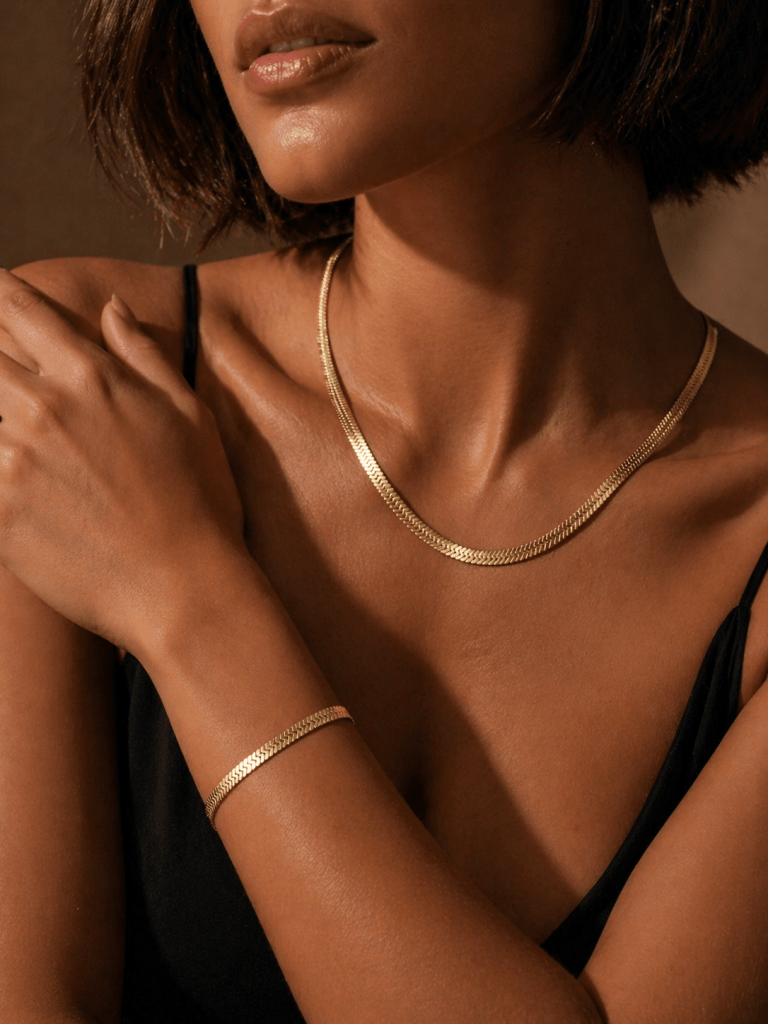 Collar + Pulsera Egipcia Oro Laminado 18K - ROKKA JOYERIA