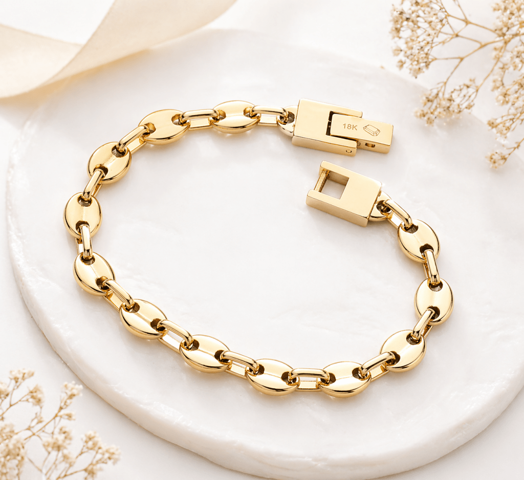 Pulsera Ancla— Oro Laminado 18K - ROKKA JOYERIA