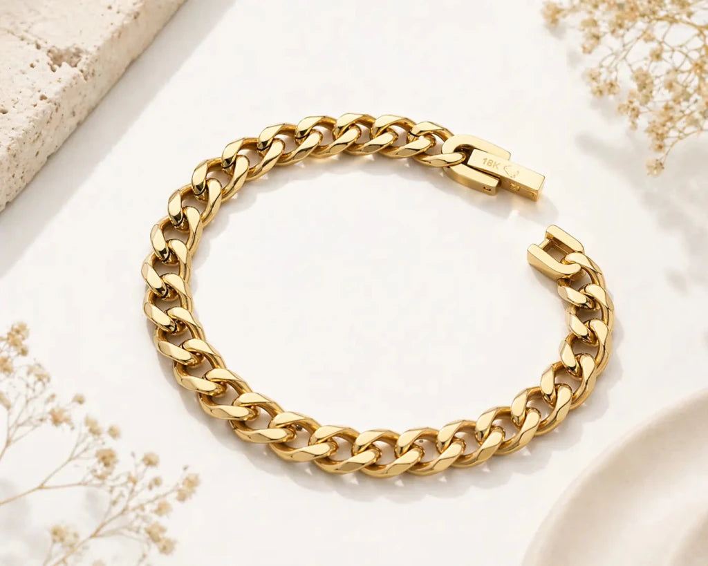 Pulsera Cubana — Oro Laminado 18K - ROKKA JOYERIA