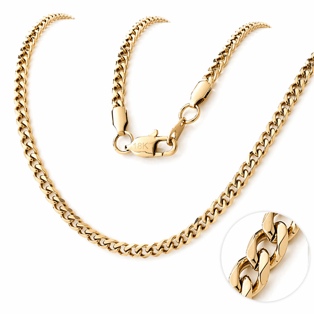 Cadena Cubana Hombre — Oro Laminado 18K - ROKKA JOYERIA