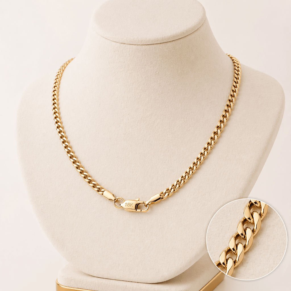 Cadena Cubana Hombre — Oro Laminado 18K - ROKKA JOYERIA