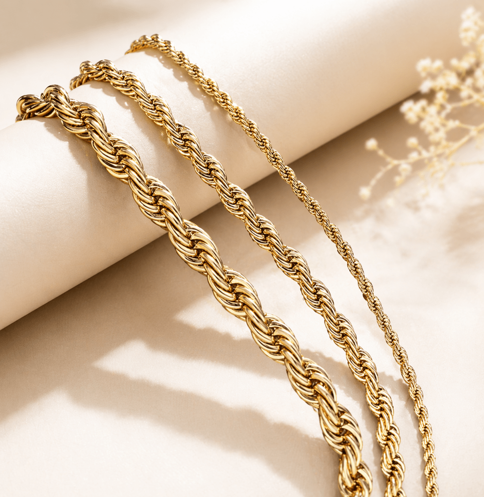 Cadena Lazo Hombre — Oro Laminado 18K - ROKKA JOYERIA