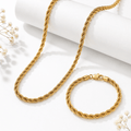 Collar + Pulsera Lazo Oro Laminado 18K - ROKKA JOYERIA
