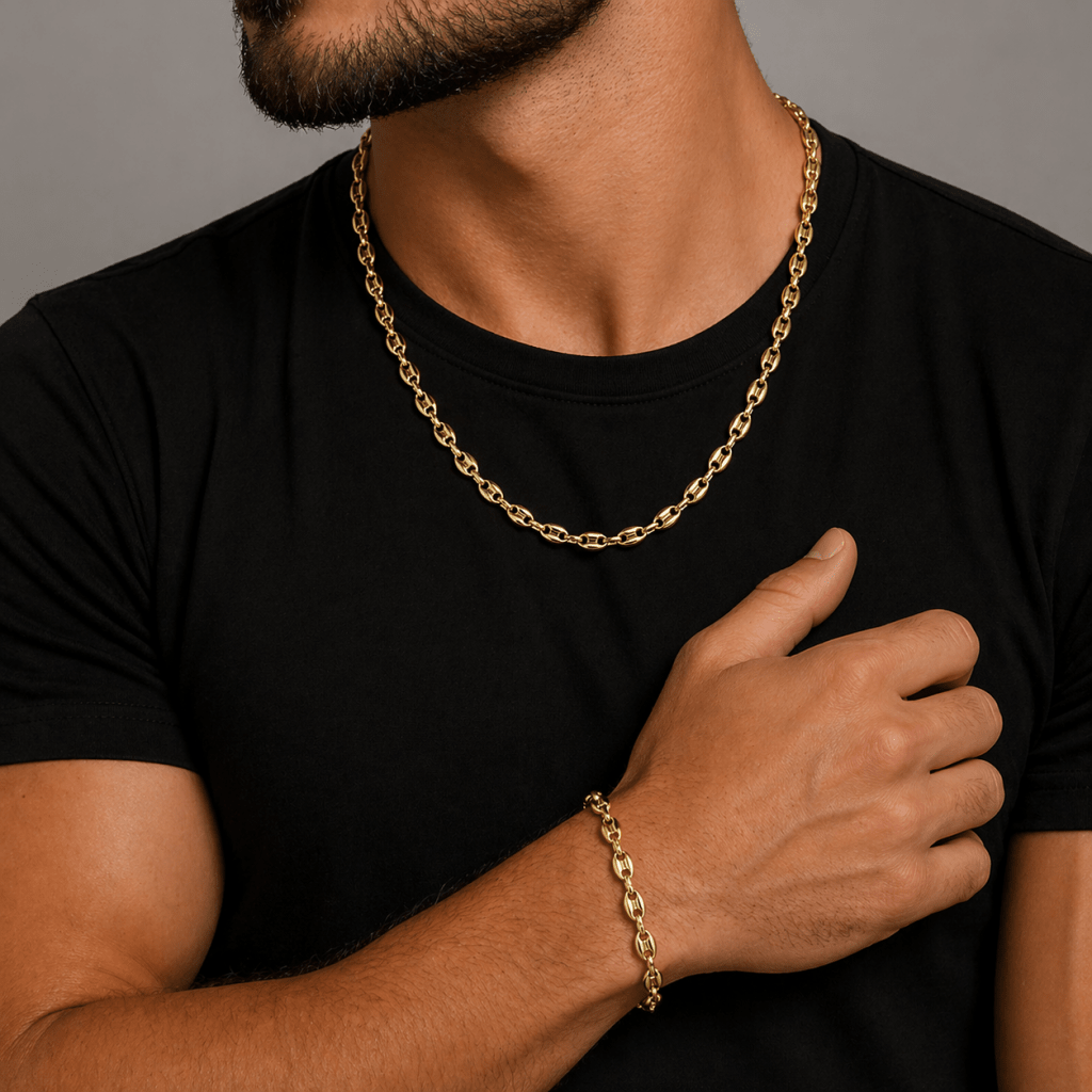 Cadena Ancla Hombre — Oro Laminado 18K - ROKKA JOYERIA
