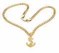 Cadena Serpiente+ Dije Ancla — Oro Laminado 18K - ROKKA JOYERIA