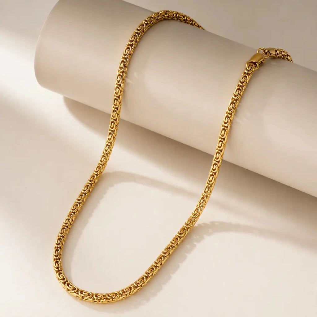 Cadena Rustica Hombre— Oro Laminado 18K - ROKKA JOYERIA
